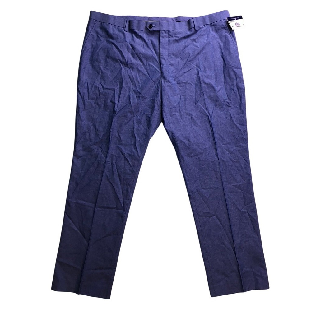 Tommy Hilfiger Dress Pants Mens 44W 30L Blue TH Flex Stretch Trousers HATHPH3A00